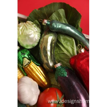 Christmas Various Vegetable Glass Blown Ornaments